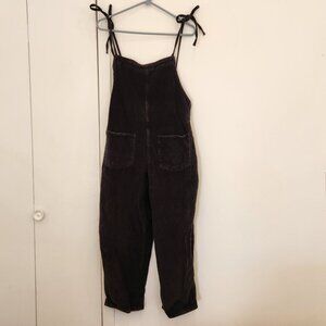 Urban Outfitters Black Cotton Corduroy Overalls Size M